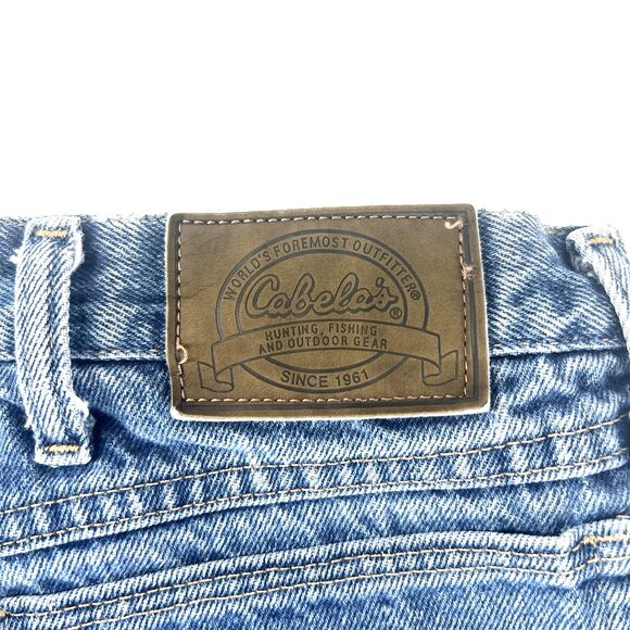 Cabela's Blue Jeans Men's Size 42x30 Brown Flannel Lined Relaxed Denim High Rise - Picture 12 of 14